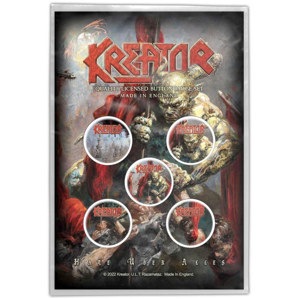 Kreator - Hate Uber Alles Badge/button - Set van 5 - Multicolours